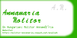 annamaria molitor business card